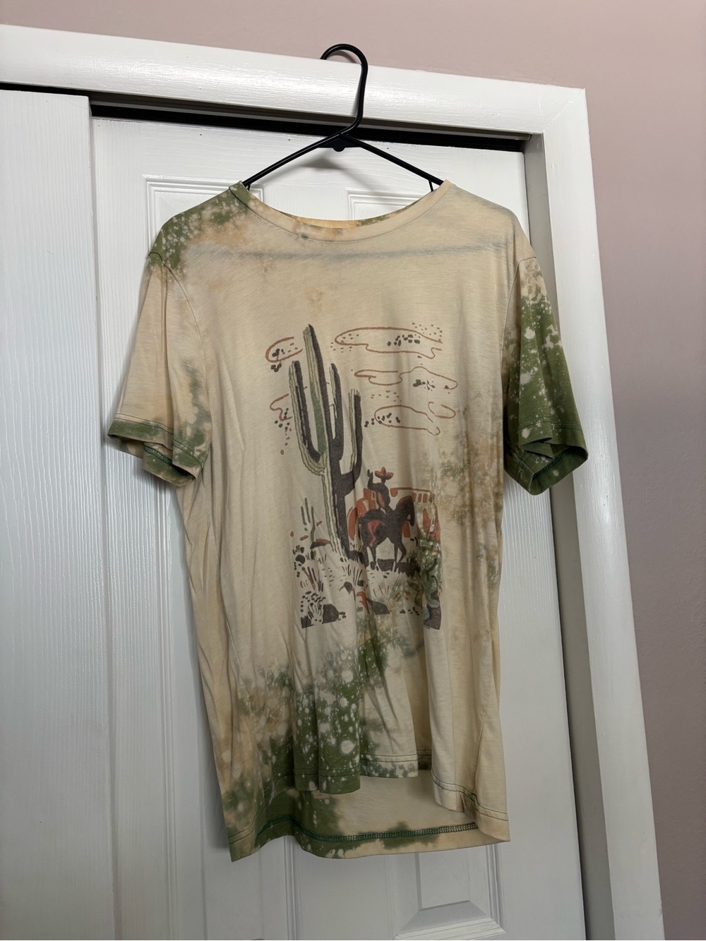 Gina Tees Beige and Olive Desert Cowboy Graphic Tee